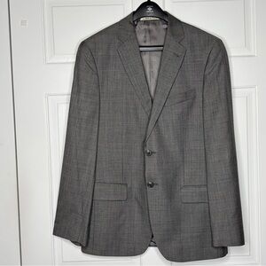 Joseph Abboud 40R Gray Slim Fit Wool Blazer Suit Jacket Tollegno 1900 Italia